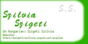 szilvia szigeti business card